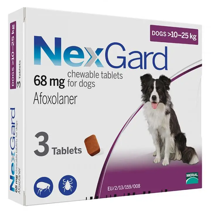 Нексгард для собак 10-25 кг, таблетка NexGard від бліх та кліщів купити дніпро