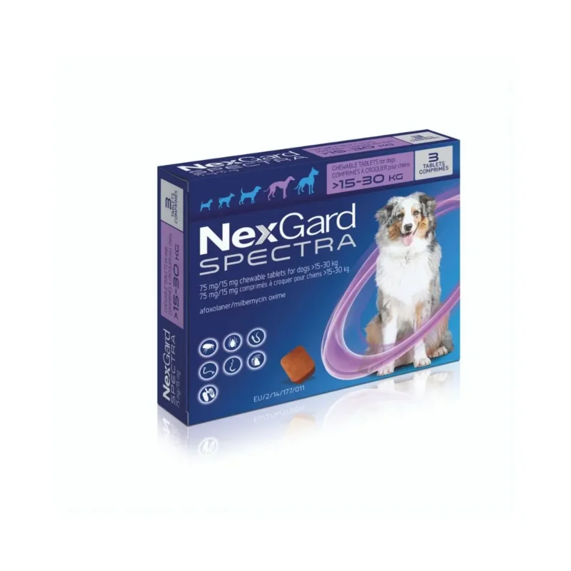 NexGard Spectra для собак 15-30 кг, таблетка Нексгард Спектра від глистів, бліх, кліщів купити Дніпро