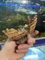Корабль для аквариума со скелетом, декорацмя 14х7х7 купить доставка Днепр