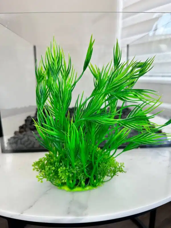 Рослина штучна у акваріум, пухнастий зелений кущ 22 см купити Дніпро