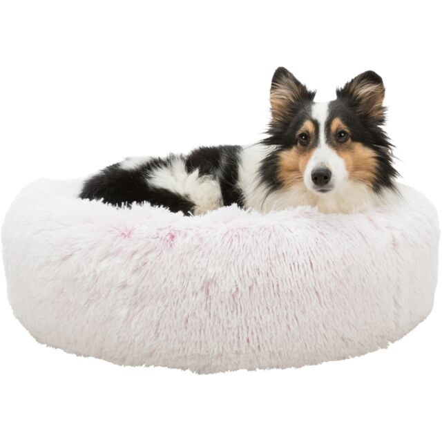 Ліжко-бублик для собак та котів Харві Trixie, 50 см біло-рожеве купити Дніпро