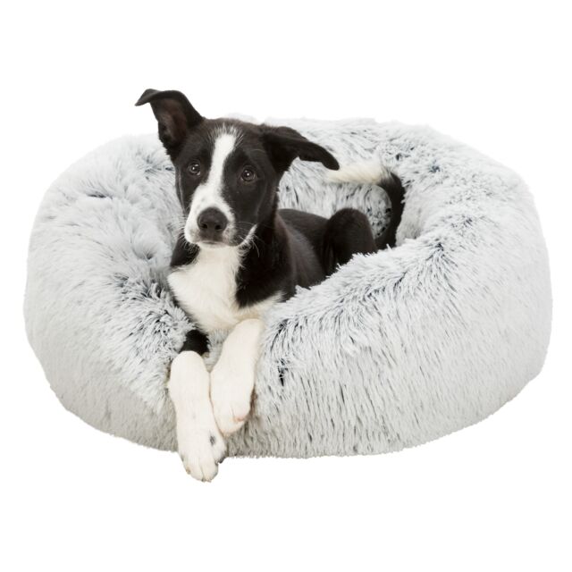 Ліжко-бублик для собак та котів Харві Trixie, 60 см біло-чорне купити Дніпро