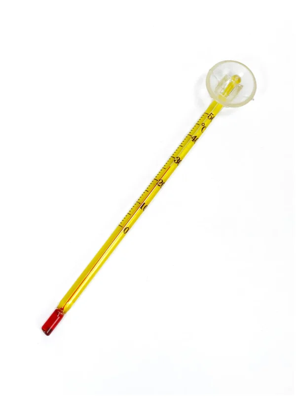 Скляний спиртовий термометр для акваріума 15 см жовтий купити Дніпро