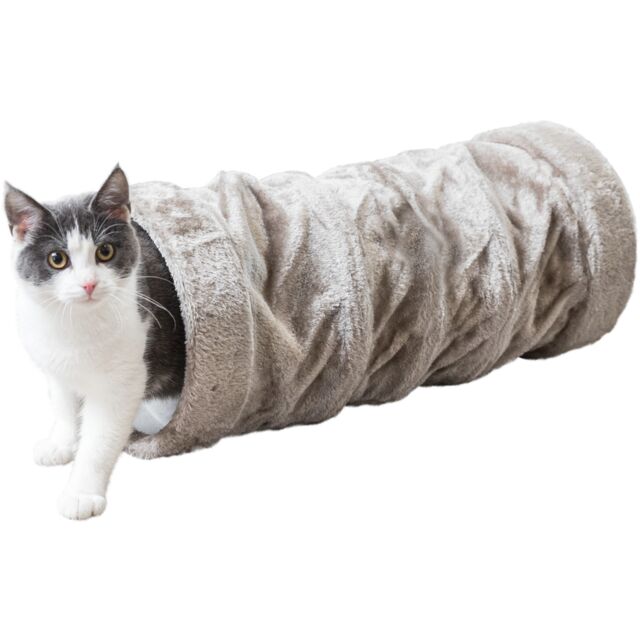 Плюшевий тунель для котів з фольгою Trixie, 60 см сірий купити Дніпро