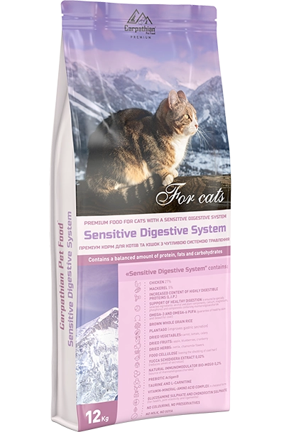 Carpathian Pet Food Sensitive Digestive System для котів з чутливою системою травлення 12 кг купити Дніпро