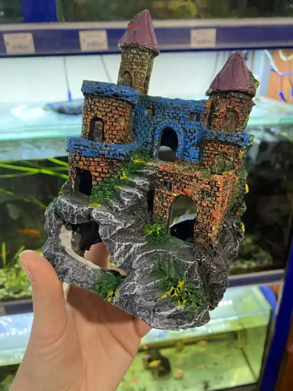 Замок-фортеця для акваріума, яскравий декор 12 см купити недорого Дніпро