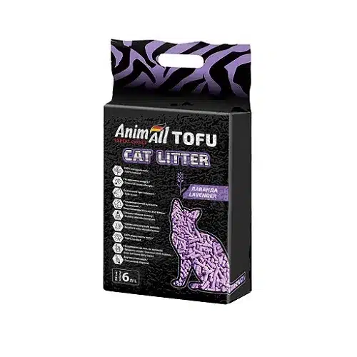 AnimAll Tofu Соєвий наповнювач тофу для котів 6 л, лаванда купити недорого