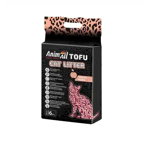 AnimAll Tofu Соєвий наповнювач тофу для котів 6 л, персик купити недорого